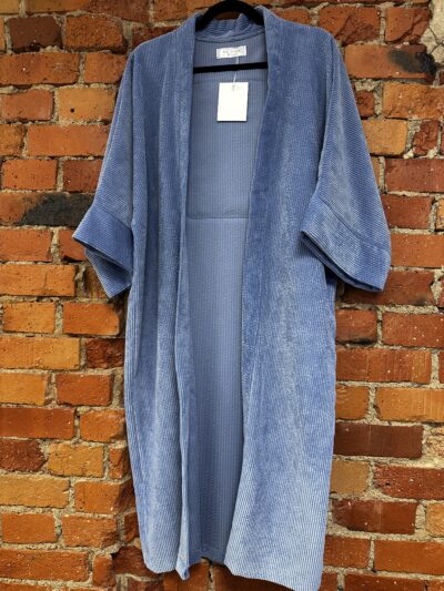 Helesinine velvetist kimono S/M