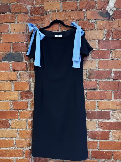 Dress with blue bows black 36